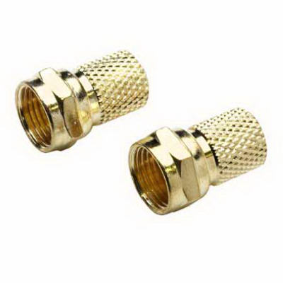 TRUE VALUE VH59N 2-Pack RG6U Coaxial F Twist On End Connector