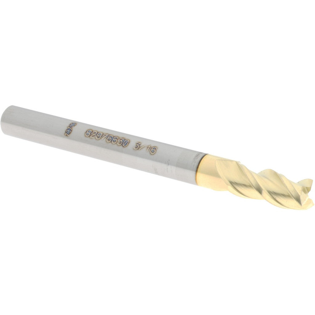 ACCUPRO Accupro 12179704 Square End Mill 3/16 in 3 Flute Carbide