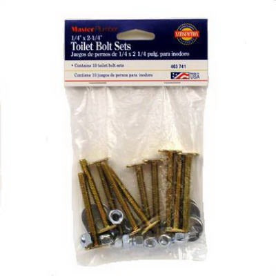 MASTER PLUMBER Plumb Shop Div Brasscraft 403741 Brass Toilet Bolt 10 Pack