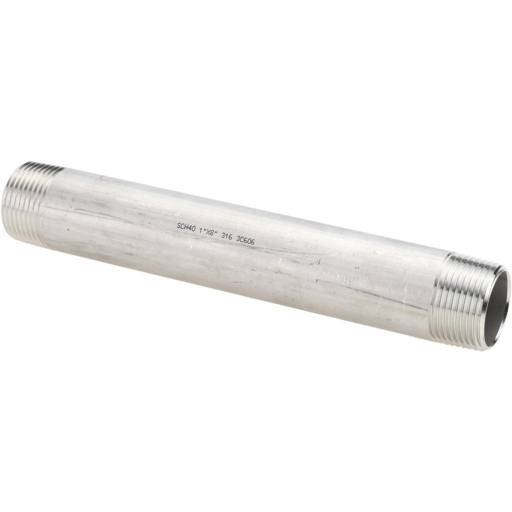 VALUE COLLECTION Value Collection 6BN1X8 Stainless Steel Pipe Nipple Sch 40
