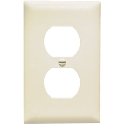 TRUE VALUE TP8LACP10 Wall Plate Duplex Outlet Almond Nylon 10-Pk