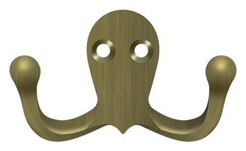 DELTANA Deltana WDH15U5 Double Hook Antique Brass