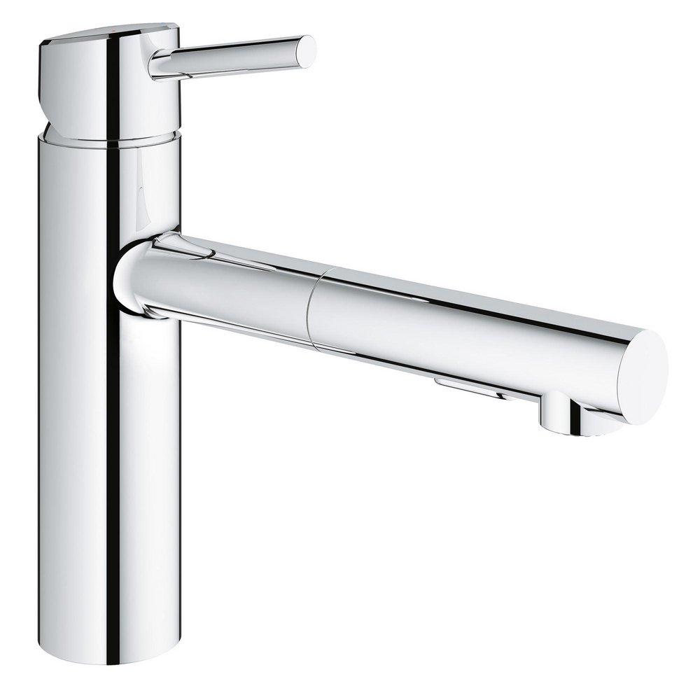 GROHE 31453001 Concetto Single Handle Pull Down Kitchen Faucet in StarLight Chrome