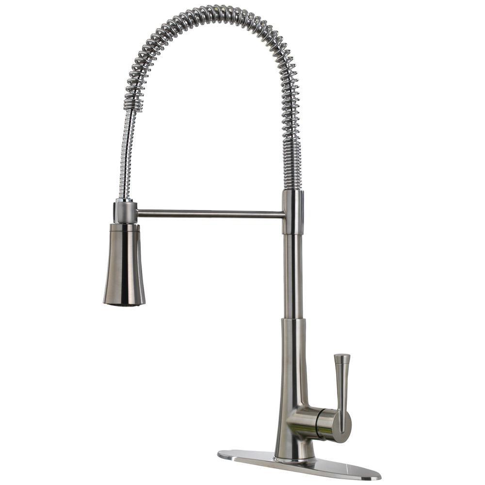 Pfister LG529-MCS Zuri Single Handle Pull Down Kitchen Faucet in Stainless Steel