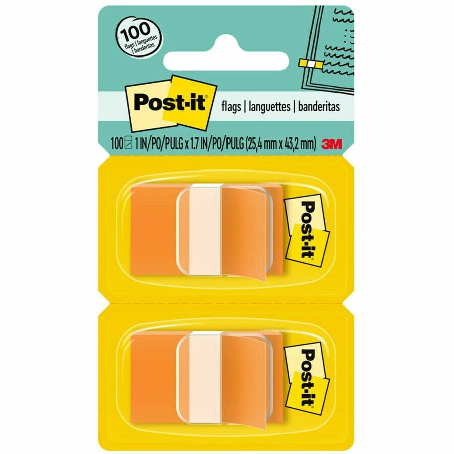 3M 3M MMM680OE2 Post-it Standard Tape Flags in Dispenser (100 Pack)