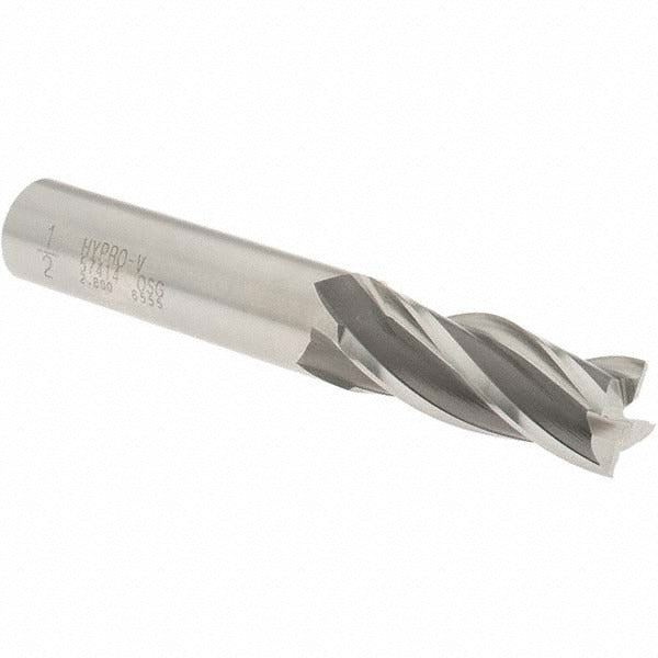 OSG Osg 5741400 Square End Mill 1/2 in 4 Flute Vanadium Hss