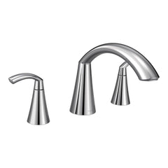 Moen T373 Glyde Two Handle Roman Tub Faucet in Polished Chrome (Trim Only) T373