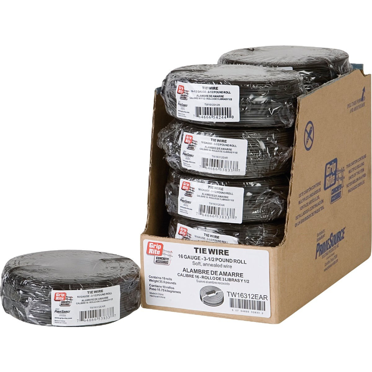 GRIP-RITE Grip-rite TW16312EAR Rebar Tie Wire 16 Gauge 3.5 Pounds