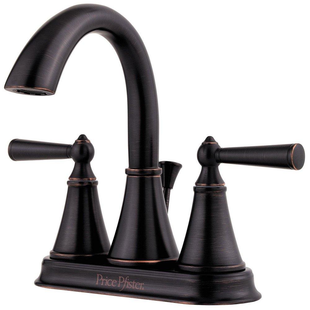 Pfister LG48GL0Y Saxton 2 Handle Centerset Bathroom Sink Faucet in Tuscan Bronze