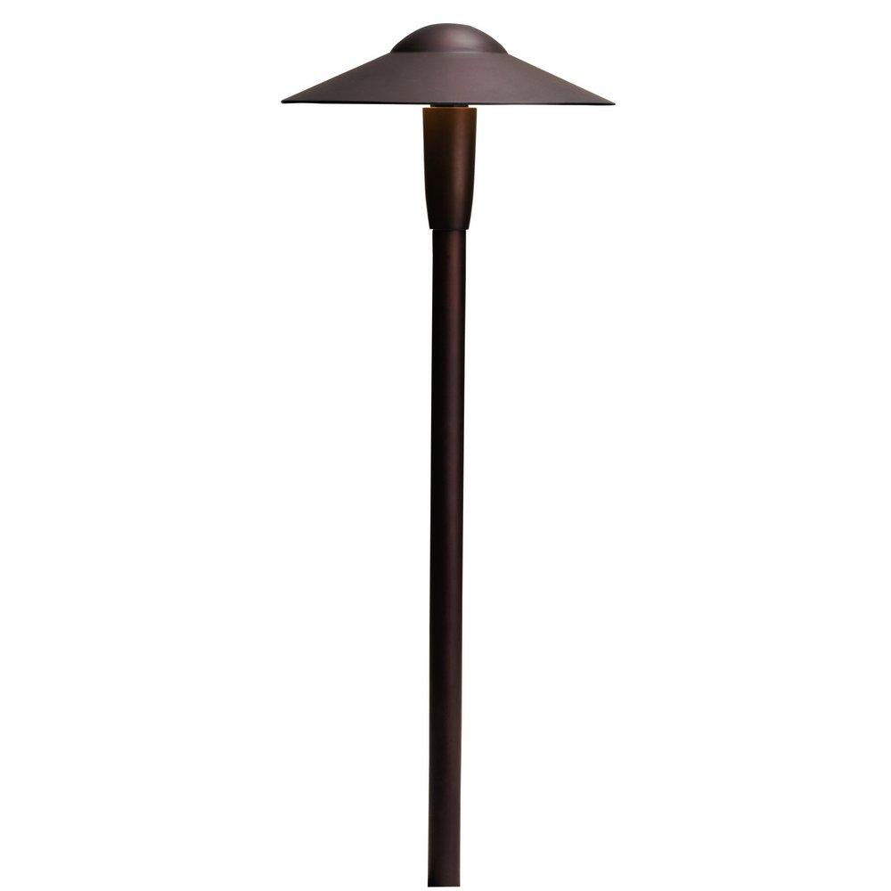 Kichler Lighting 15810AZT30R Dome 4W 1-Light LED Path Light in Textured Architectural Bronze