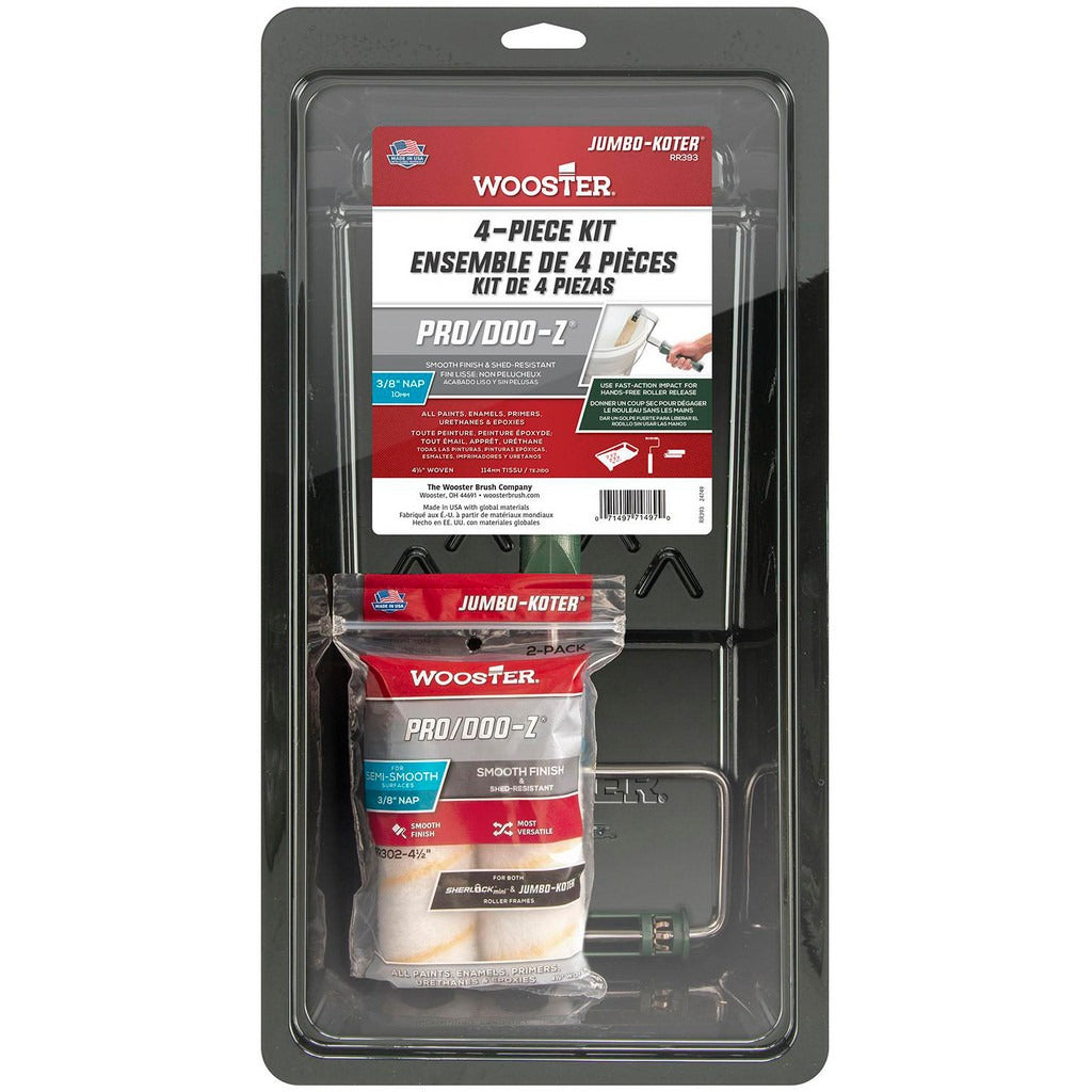 WOOSTER BRUSH Wooster Brush RR393-4-1/2 Trim Paint Roller Kit