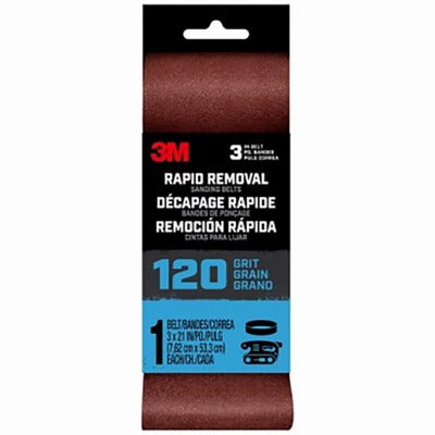 3M 3M BELT3X211PK120 Sanding Belt 120 Grit 3x21 in 10 Pack