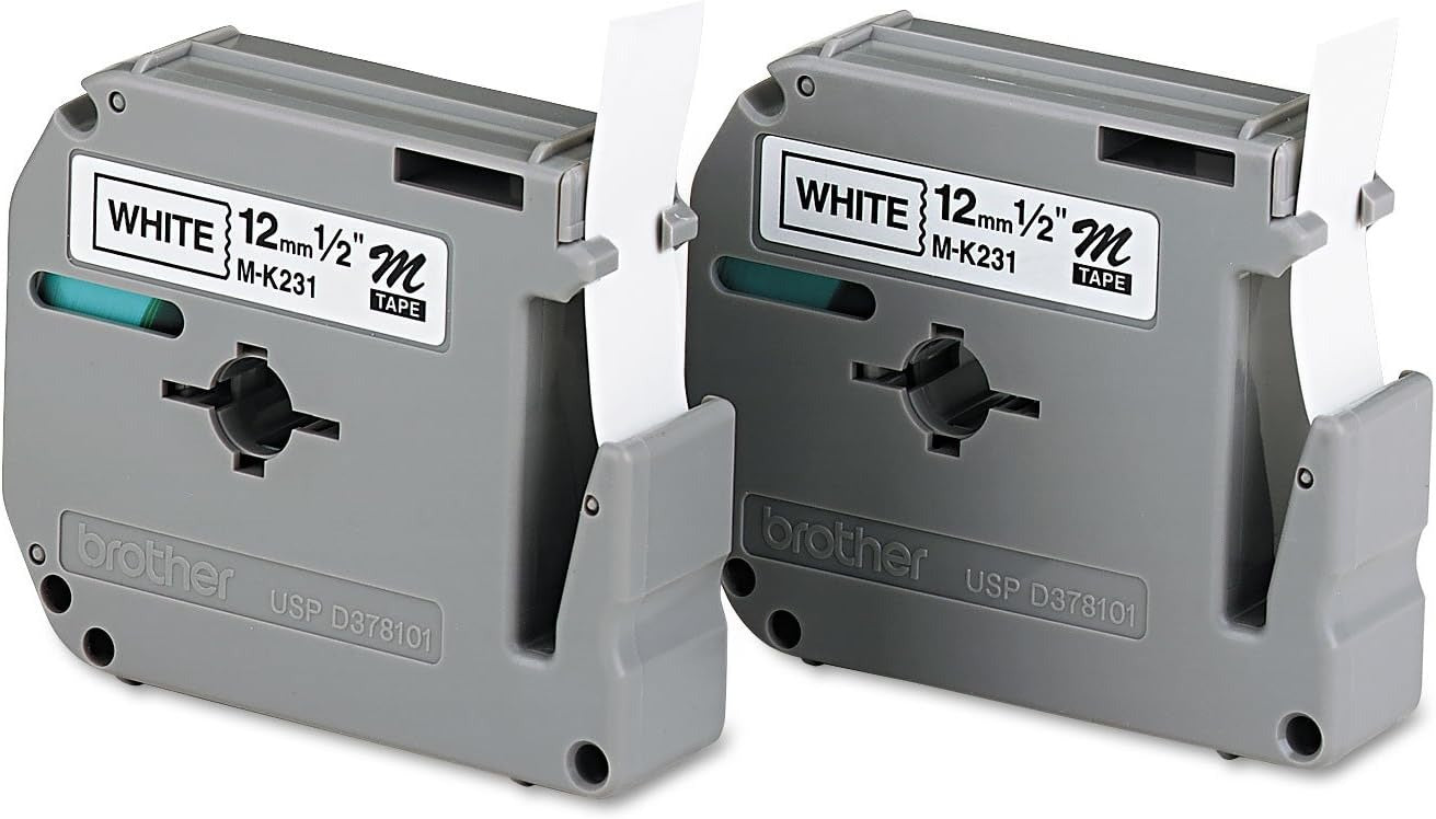 BROTHER Brother BRTM2312PK M Series Tape Cartridges (1/2 in w, 2 Pack)