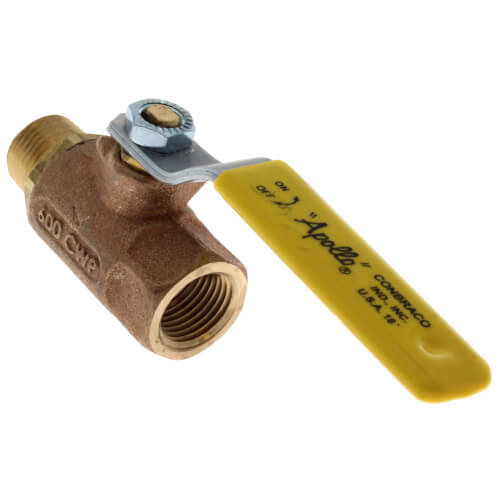 Apollo Valves 7080301 70-800 Series 1/2 in. Bronze Standard Port MNPT x FNPT 600# Ball Valve