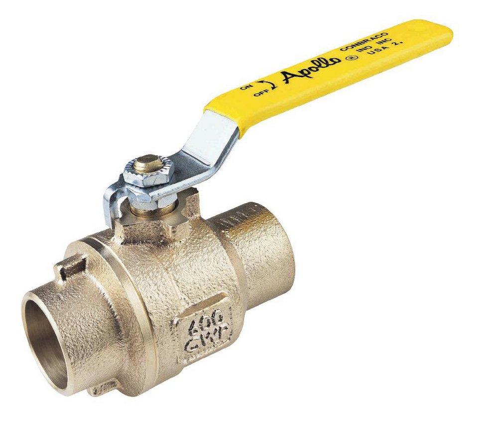 Apollo Valves 77C20301A 77C-A Series 1/2 in. Bronze Full Port Solder 600# Ball Valve