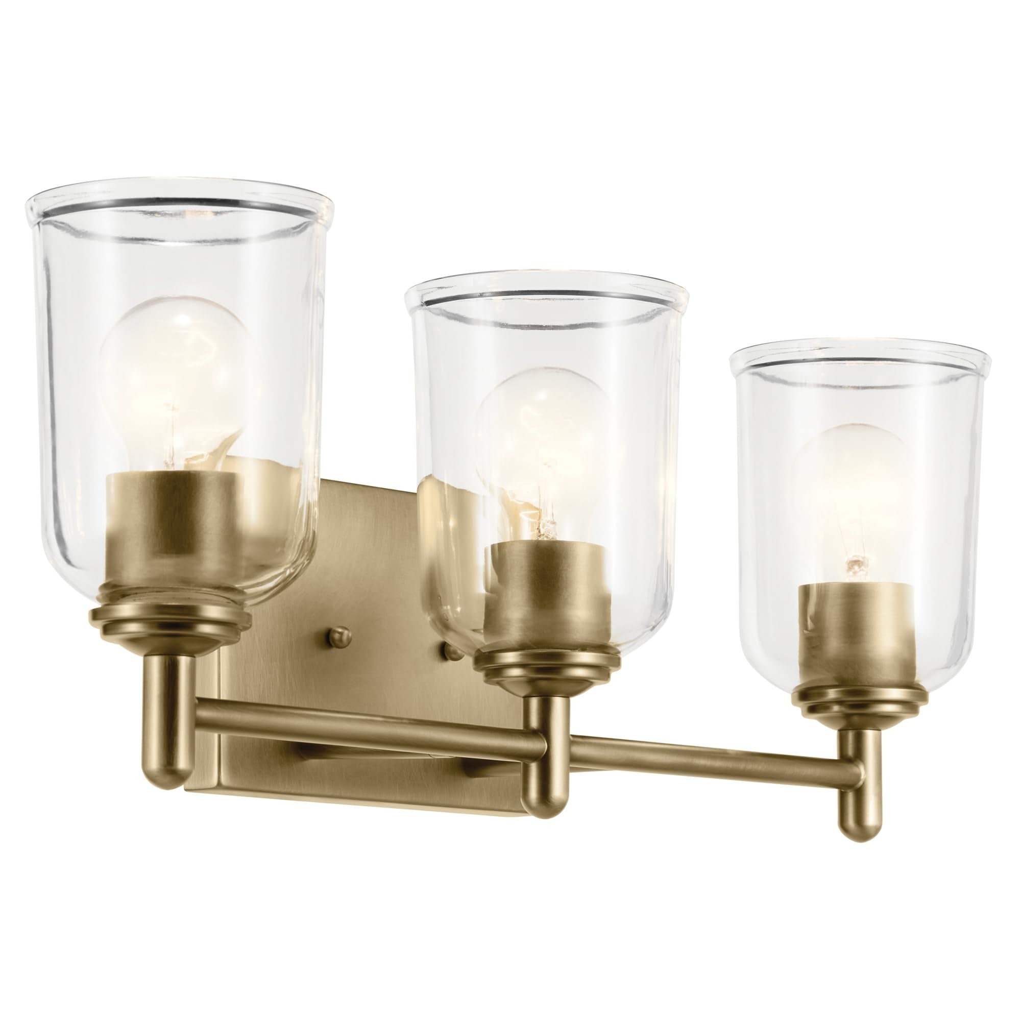 KICHLER Kichler 45574NBRCLR 3-light Vanity Light Natural Brass