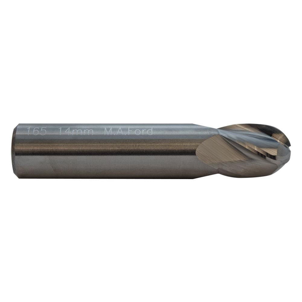 M.A. FORD M.a. Ford 16525000A Ball End Mill 0.25in 4 Flute Carbide