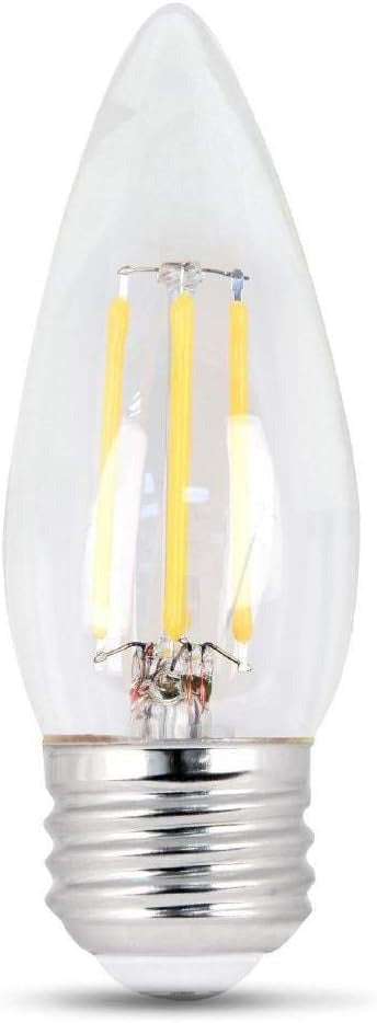 FEIT ELECTRIC Feit Electric BPETC40950CAFIL/2/RP Candelabra LED bulb 40W equivalent (3.8W actual) 3.5 inches x 1.35 inches (2-pack) BPETC40950CAFIL/2/RP