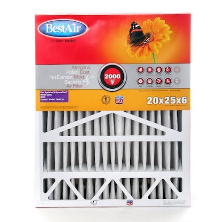 BESTAIR Bestair A201-SGM-BOX11R Air Cleaning Furnace Filter (25 x 20 x 6 / Single Pack) SGM-BOX