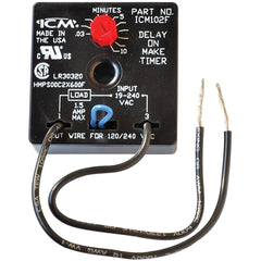 ICM Controls ICM102F DOM Timer 10 Minutes Adjustable 6 Inch Wire Terminals