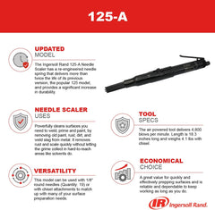 Ingersoll Rand 125-A Needle Scaler Air Powered 18.3 Inches