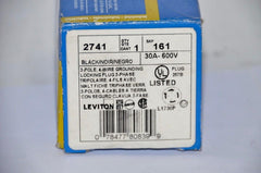 Leviton 2741 30 Amp 600 Volt 3-Phase NEMA L17-30P 3-Pole 4 Wire Industrial Grade Grounding Black/White Locking Plug