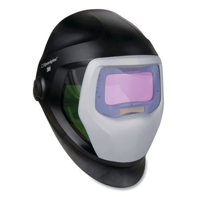 3M 7010340591 Speedglas 9100 Series Helmet Shade 5, 8 to 13 Black/Silver with Side Windows 4.2 in x 2.1 in Window