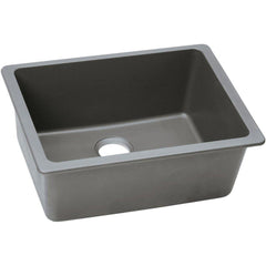 Elkay ELGU2522GS0 Quartz Classic 24-5/8 x 18-1/2 x 9-1/2 Single Bowl Undermount Sink Greystone