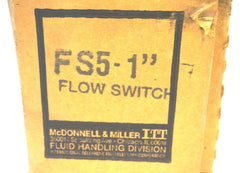 Mcdonnell & Miller FS5-1 Flow Switch Low Flow Rate Sensitivity 1 FNPT