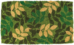 Notrax C11S1830GL Green Leaf Handmade Natural Coir Doormat Entry Mat for Indoor or Outdoor Use 18x30