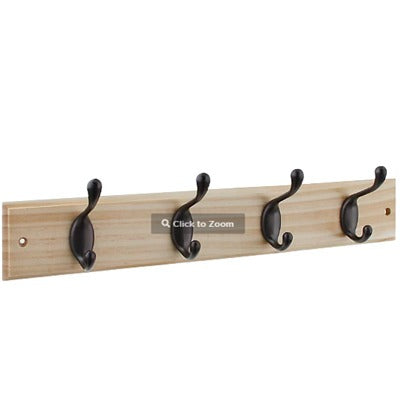 NATIONAL HARDWARE National Mfg S827-139 Hook Rail 18 Inch Oil Rubbed Bronze