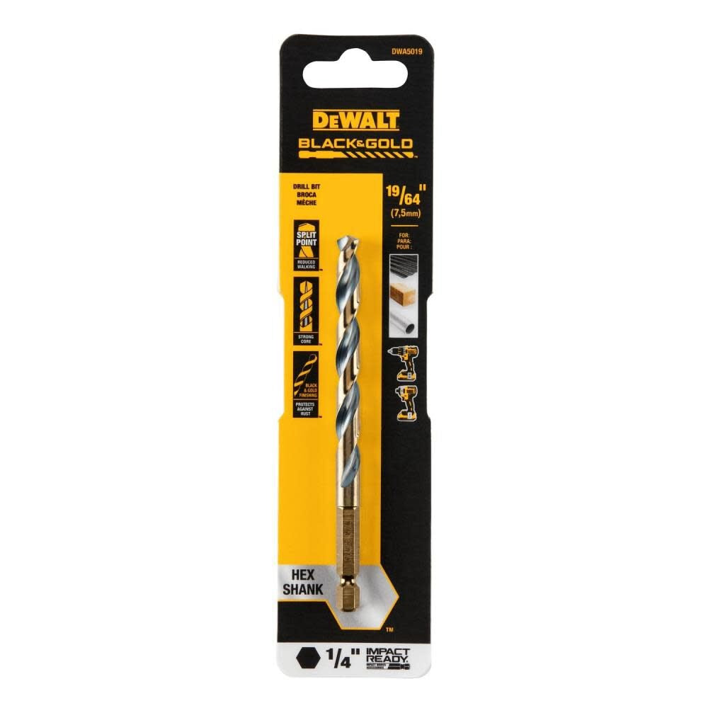 DEWALT Dewalt Accessories DWA5019 Drill Bit 19/64 in 3-pack