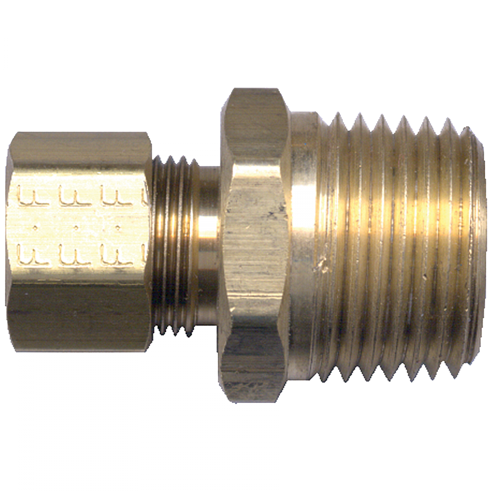 FAIRVIEW Fairview LF-68-4D Male Pipe Connector (1/4 in x 1/2 in Compression x MNPT)