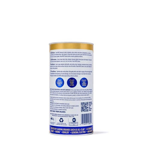 BAR KEEPERS FRIEND Bar Keepers Friend 11584 stainless steel cleaner and polish 15 oz canister