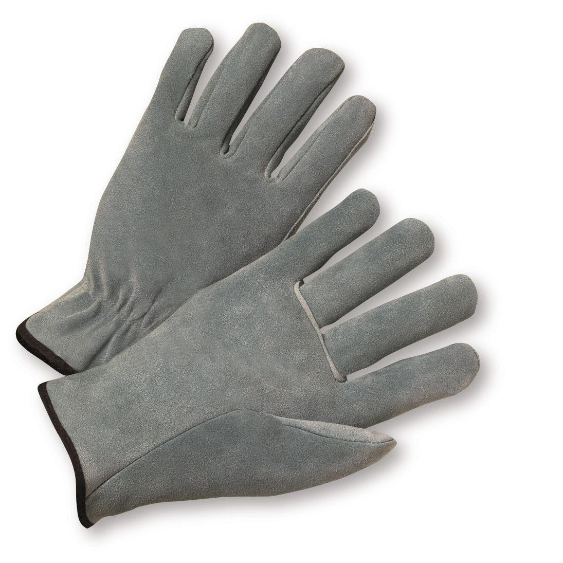 West Chester 980/XL Standard Split Cowhide Driver Gloves Gray X-Large Work Wear Gloves