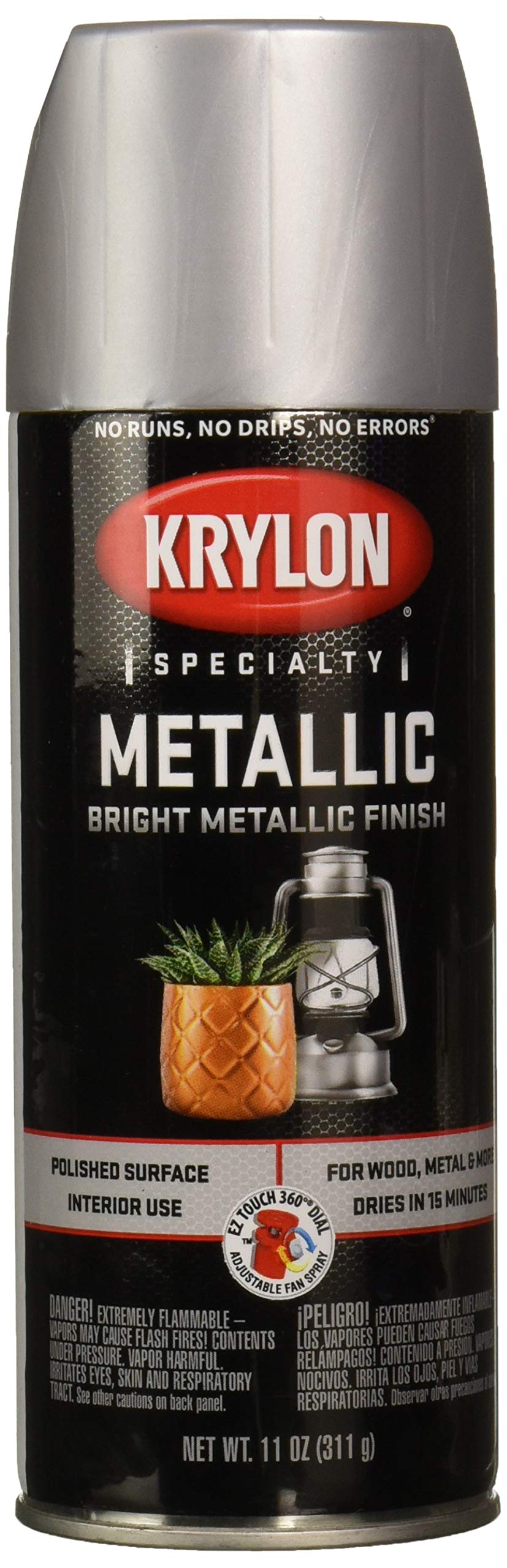 Krylon K01403777 Metallic Paint Dull Aluminum 11 Ounce (Pack of 1)