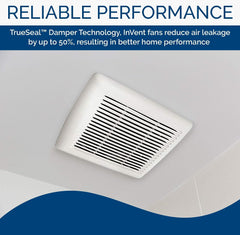 Broan-NuTone AE110 Invent Flex ENERGY STAR Single-Speed Ventilation Fan 110 CFM 1.0 Sones White