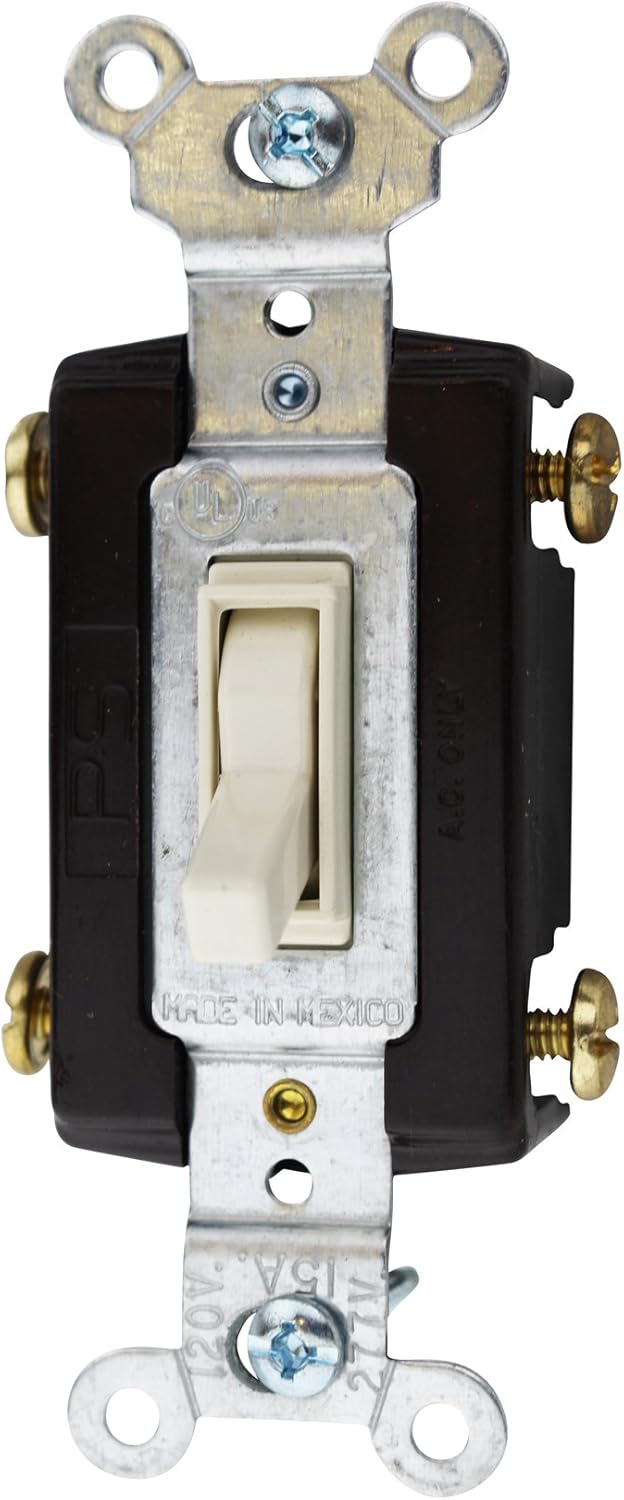 Pass & Seymour 664-LAG Light Almond Four-Way Toggle Light Switch 15A 120V