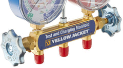 Yellow Jacket 42001 Mechanical Manifold Gauge Set 2-Valve 800 PSI Working 4000 PSI Burst R-22/R-404A/R-410A