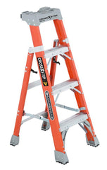 Louisville Ladder FXS1504 4ft Fiberglass Cross Step Ladder Type IA 300lb Load Capacity