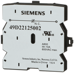 Siemens Industrial Controls 49D22125002 N/C AUX.SWITCH 75&90AMP CONT.