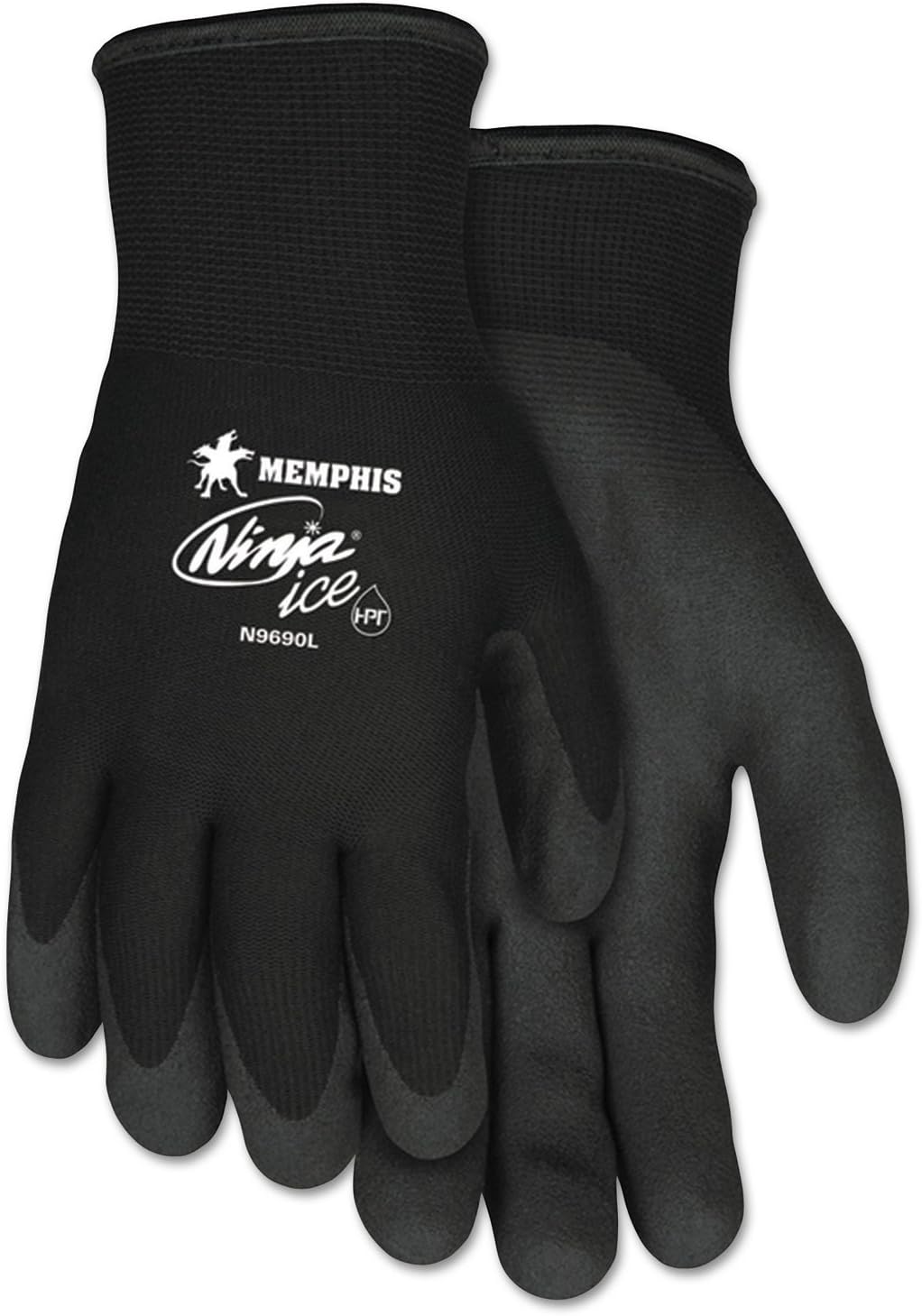 MCR Safety N9690L Ninja Ice Gloves, Black, Large