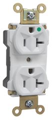 Pass & Seymour PT8300W PlugTail Extra Heavy-Duty Hospital Grade Duplex Receptacle, 20A 125V - White