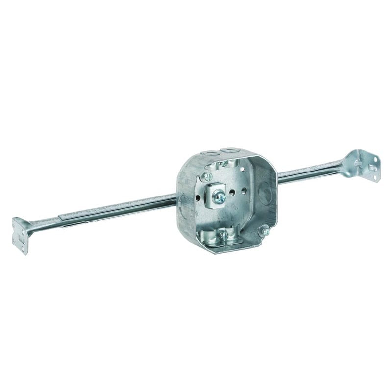 MULTIPLE MULTIPLE 326 4IN Octagon Box 1-1/2IN Deep 1/2IN KO NMSC Clamps Bar Hanger