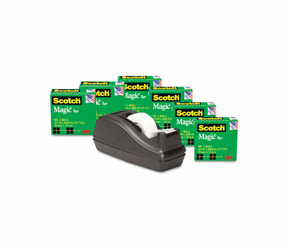 3M 3M MMM810C40BK Magic Tape Desktop Dispenser Value Pack 6 Pack