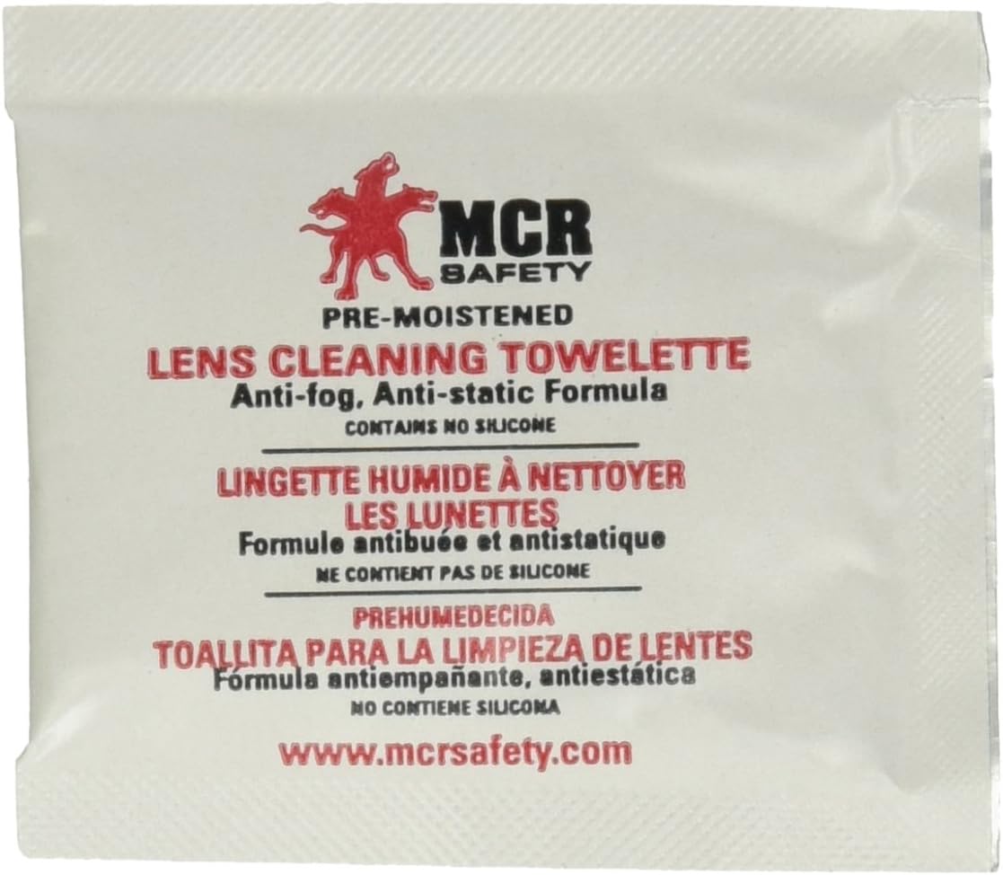 MCR Safety LCT Anti-Fog Anti-Static Lens Cleaning Towelette 100 Wipes