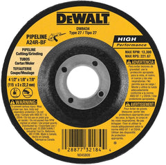 DeWalt DW8435 4-1/2 x 1/8 x 5/8-11 High Performance Pipeline Wheel