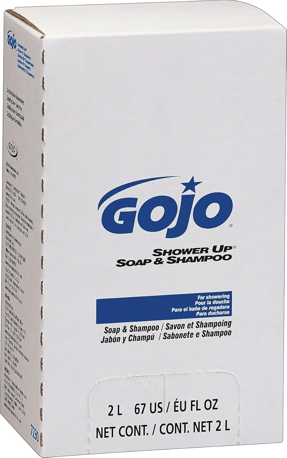 Gojo 7230-04 Shower Up Soap and Shampoo 2000 mL 4 Pack