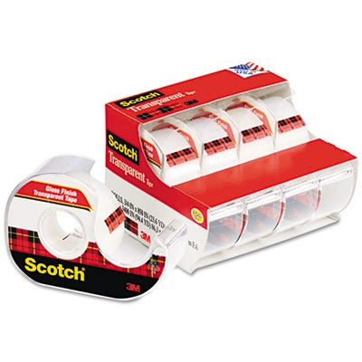 3M 3M MMM4184 Scotch Transparent Tape 0.75 in x 70.83 ft (4 Pack)