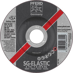 Pferd 61026 Type 27 SG Depressed Center Grinding Wheel 4-1/2 Inches Diameter 1/4 Inch Thickness 7/8 Inch Arbor Replacement 61026